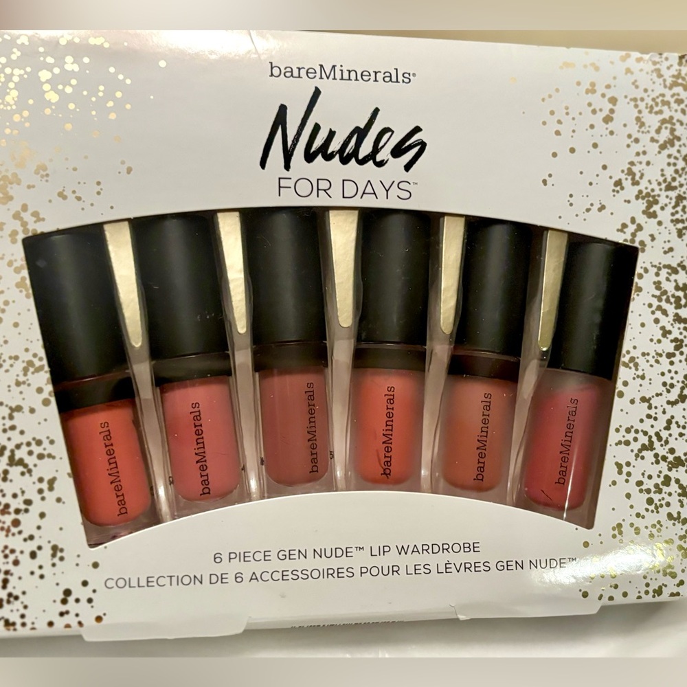❗️SALE❗️✨New bareMinerals Nudes for Days Lip Wardrobe -    6 Pieces